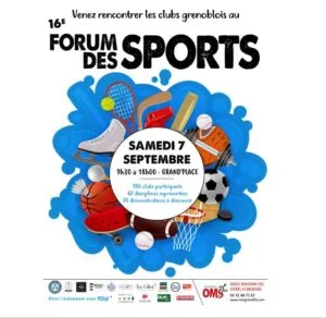 Affiche du Forum des sports de Grand Place, samedi 7 septembre 2019, de 9 h 30 à 18 h 30.